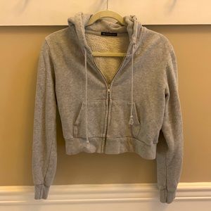 Brandy Melville Gray Zip Hoodie